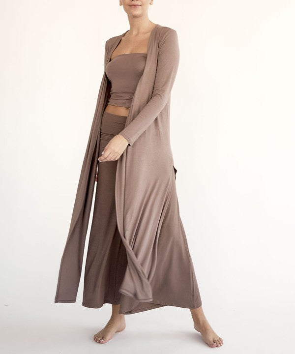 BAMBOO MAXI LONG CARDIGAN