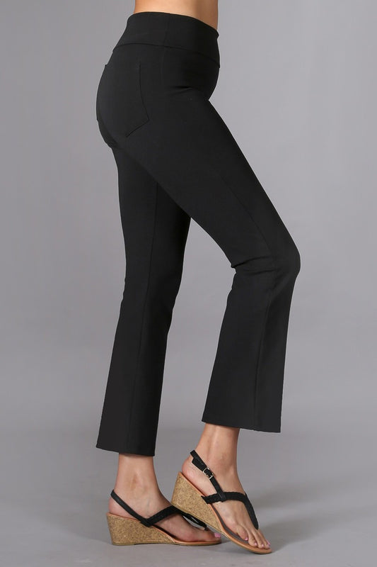 Black capri slacks with flare, Plus sizes